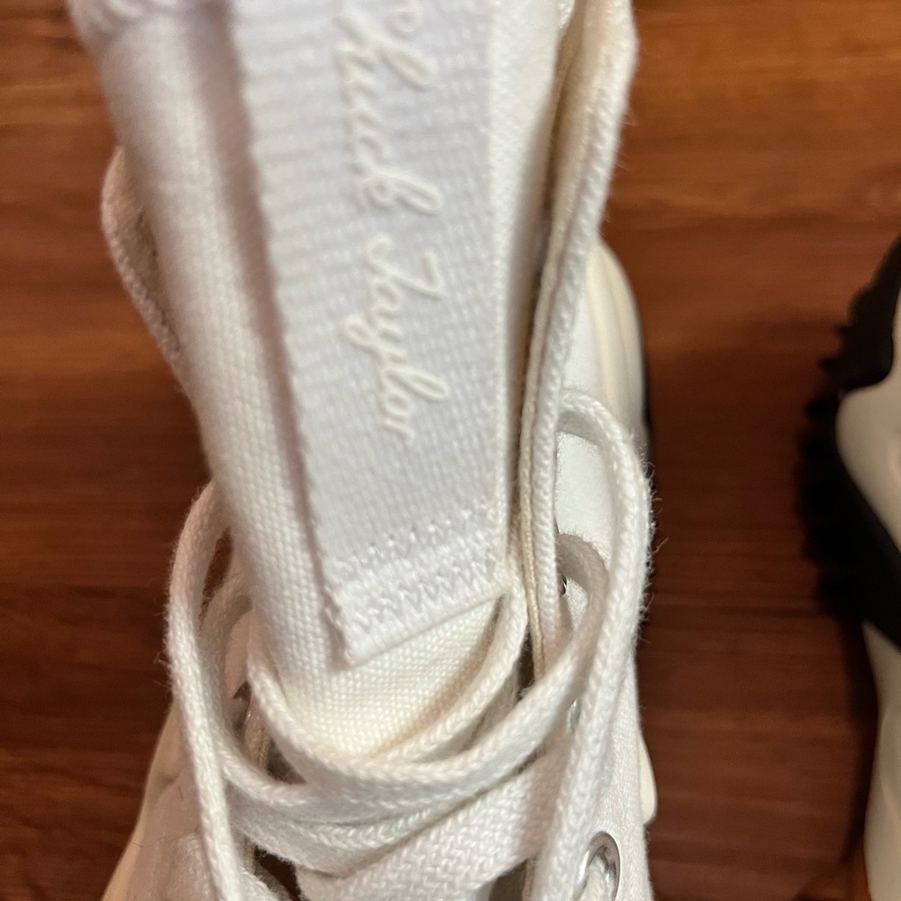 Converse Black and White High-Tops with Gum Soles - Picture 2 of 12